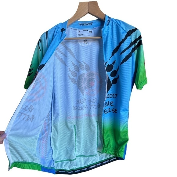 Verge Elite Relaxed Bold Collection Mens Cycling Jersey Big Bear Butt Cruise, XL - Picture 5 of 9